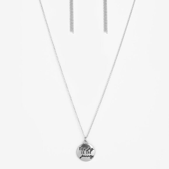 Paparazzi Jewelry Accessories - Find Joy - Silver Necklace - Vintage - Picture 5 of 6